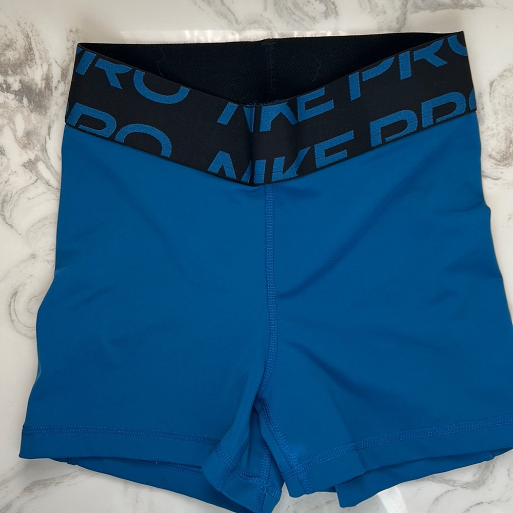 Blue Nike pro shorts. Size XS